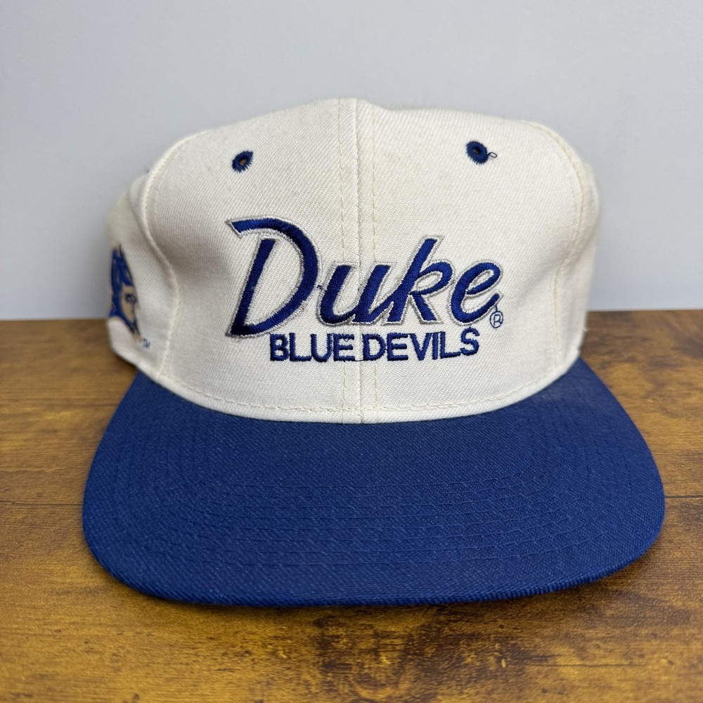 Vintage Duke Blue Devils Sports Specialties Snapback Hat Cap Wool Blend 90s